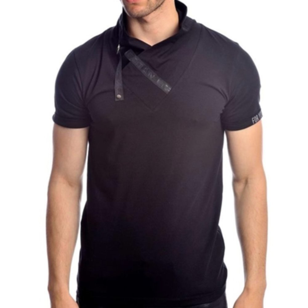 Mens LCR Edition ADONIS BLACK Preppy Minimalist Fitted Y2K Cotton Tee T-Shirt M